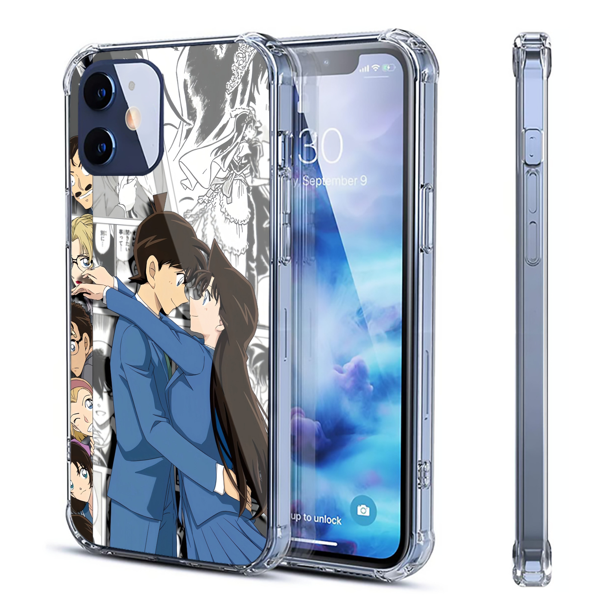 （画像用） 名探偵コナン Detective Conan 【iPhone 12シリーズ対応】透明スマホケース（クリアソフトケース）